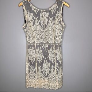 Free people lace sleeveless mini dress